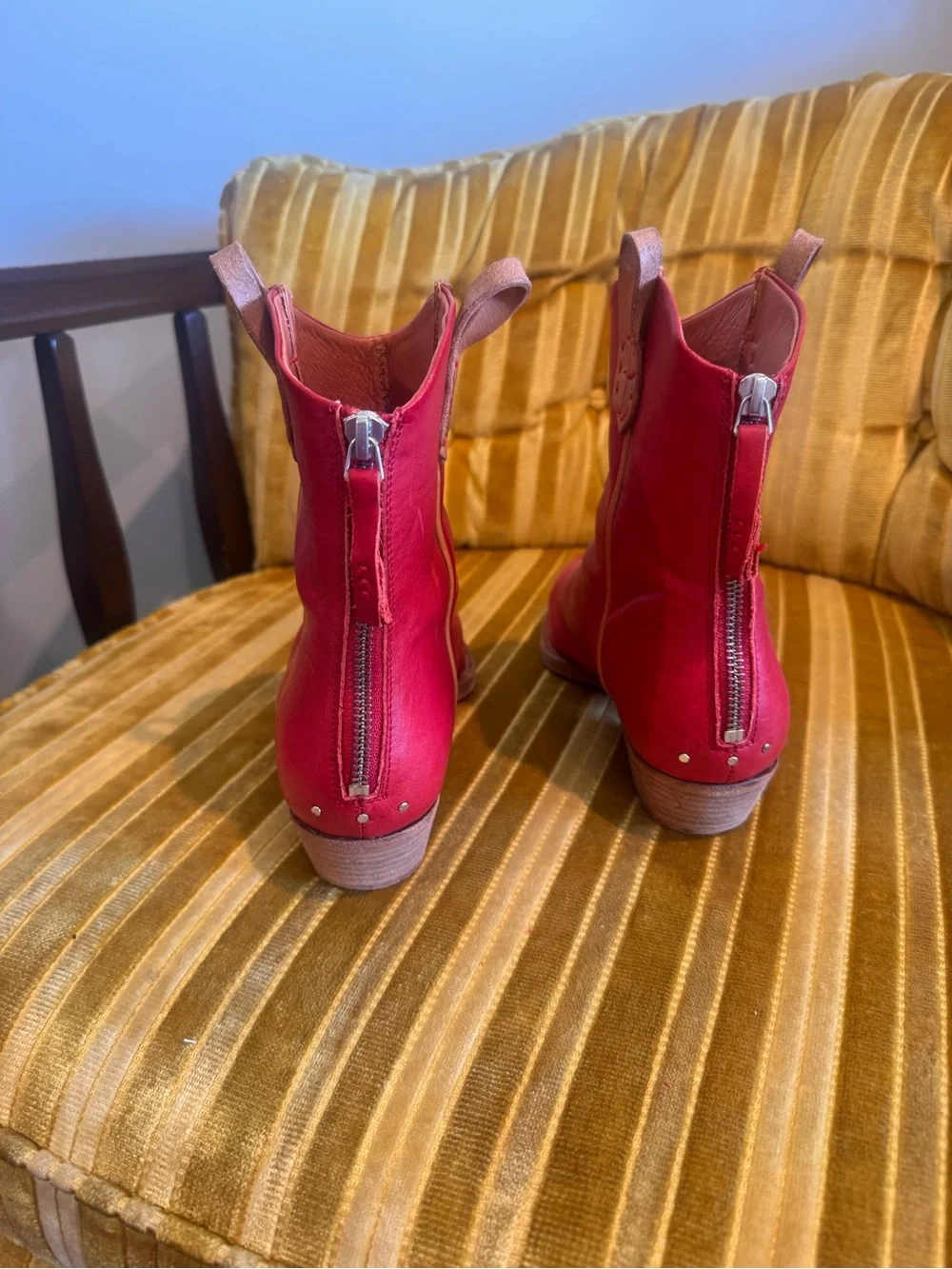 We the Free Red Ankle Boots